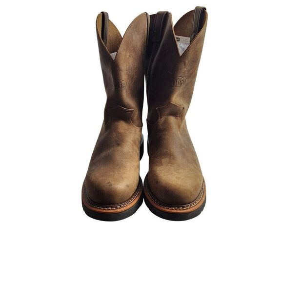 NWOB JUSTIN WORK Men's Blueprint Soft Toe Pull On Work Boot - 4440 Size 13D - Picture 2 of 9